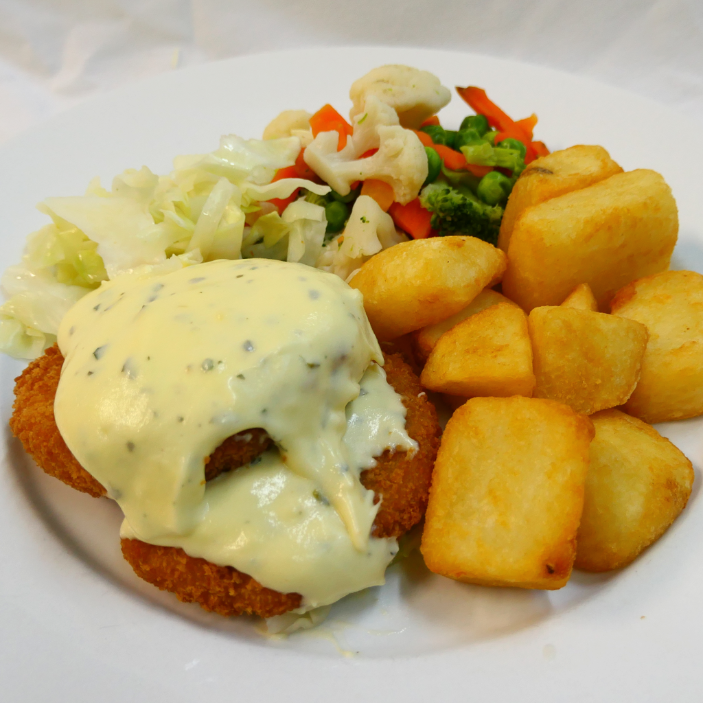 Salmon Patty (White Sauce).